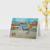 Carte Playa de la Malvarrosa Peinture d'Alfred Fox (Fleur jaune)