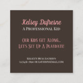 Carte Playdate enfant amusant Floral (Dos)