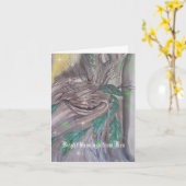Carte Playful tree spirit blessings card (Fleur jaune)