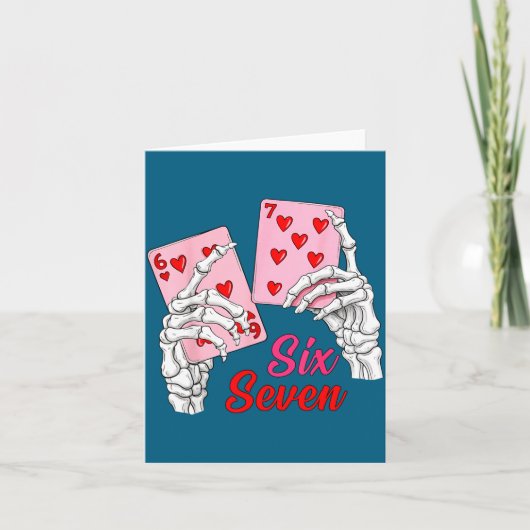 Carte Playing Cards 67 Valentine Skeleton Hand Six Seven (Devant)