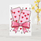 Carte Playing Cards 6 7 Of Hearts 67 Six Seven Meme Bow (Fleur jaune)