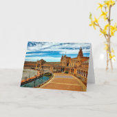 Carte Plaza de Espana, Séville. Espagne (Fleur jaune)