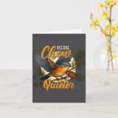 Carte Please Chew Quieter Funny Bird Nature  (Fleur jaune)