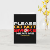 Carte Please Do Not Smoke Near Me Thank You  (Fleur jaune)