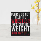 Carte Please Dont Feed The Wrestler He Is Cutting Weight (Fleur jaune)