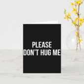 Carte Please Don't Hug Me -  (Fleur jaune)