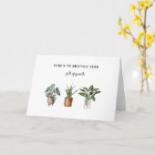 Carte Plein de croissance Plante Aimer moderne Joyeux an (Fleur jaune)