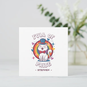 Carte Plein de fierté Fierté de chat LGBTQ