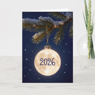 Carte Pleine lune 2025 Ornement de Noël