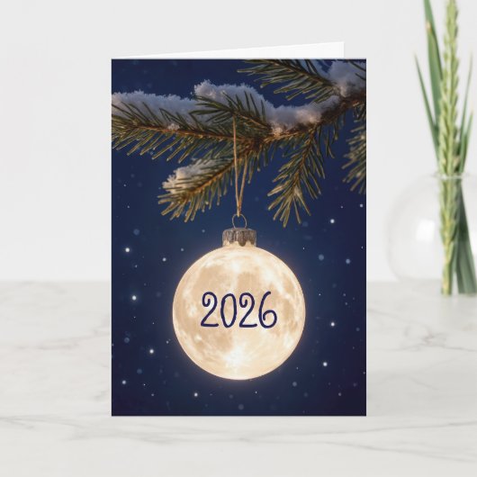 Carte Pleine lune 2025 Ornement de Noël (Devant)