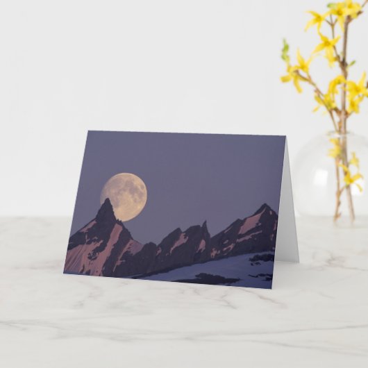 Carte Pleine lune augmente | Chugach Mountains Alaska (Fleur jaune)