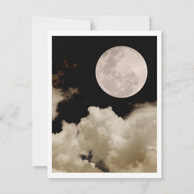 CARTE PLEINE LUNE CLOUDS SEPIA (Devant)