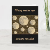 Carte Pleine lune d'anniversaire mariage (Devant)