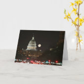 Carte Pleine lune de bâtiment de capitol des USA (Fleur jaune)