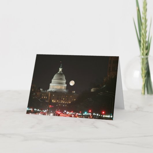 Carte Pleine lune de bâtiment de capitol des USA (Devant)