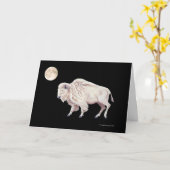 Carte Pleine lune de Buffalo Blanc (Fleur jaune)