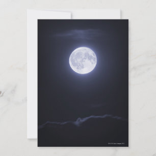 Carte Pleine lune de couverture nuageuse