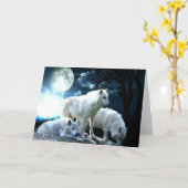 Carte Pleine lune de loup (Fleur jaune)