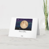 Carte Pleine Lune dessinée à la main et Étoiles scintill (Dos)