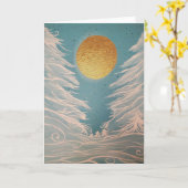 Carte Pleine Lune Froide Supermoon (Fleur jaune)
