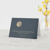 Carte Pleine lune Robert Browning Citation (Fleur jaune)