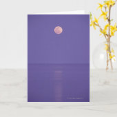 Carte Pleine lune rose (Fleur jaune)