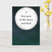 Carte Pleine lune Vous Aimez (Fleur jaune)