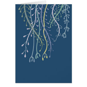 Carte pleurante de frondes