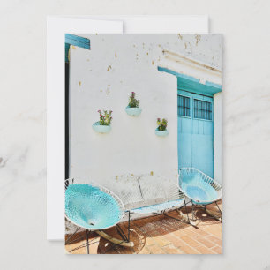 Carte pliable - Après-midi turquoise