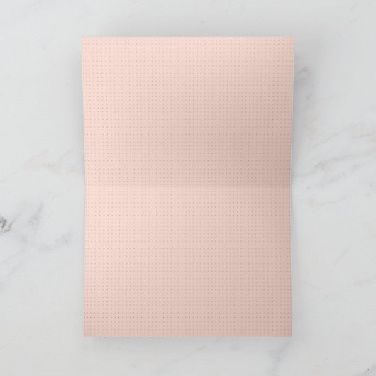 Carte pliable Motif Rose foncé Chaud (Intérieur)