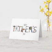 Carte pliable outils de la fête des pères (Fleur jaune)