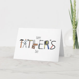 Carte pliable outils de la fête des pères