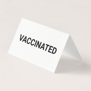 Carte pliable personnalisable en noir blanc vaccin