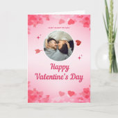 Carte pliable rose pour la Saint-Valentin (Devant)