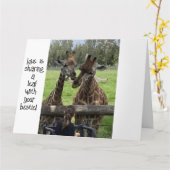 Carte pliante - Carte d'amour Giraffe (Fleur jaune)