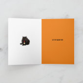 Carte Pliante Chat Noir Et Tournesols, 5" x 7" (Intérieur)