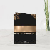 carte pliante en or faire-part de mariage (Dos)