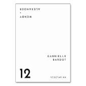 Carte pliante Mariage moderne en gras blanc (Par défaut)