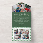 Carte Pliante Triple Noël Vert (À l'intérieur)