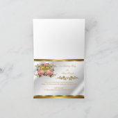 Carte pliée 21e Anniversaire Rose Or Rose Blanc 3 (Intérieur)