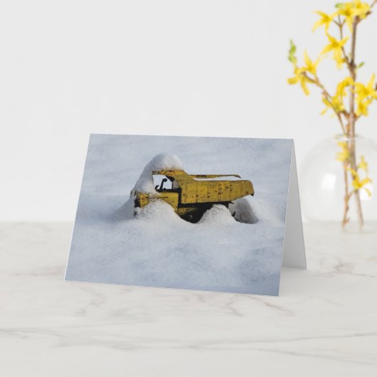 Carte pliée 5 pouces x 7 pouces || Neige (Fleur jaune)