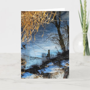 Carte pliée 5 pouces x 7 pouces    Réflexion du ru