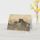 Carte pliée 7 po x 5 po|| Scout et Jigsaw (Fleur jaune)