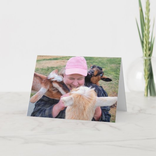 Carte pliée 7 pouces x 5 pouces || À La Goate (Devant)