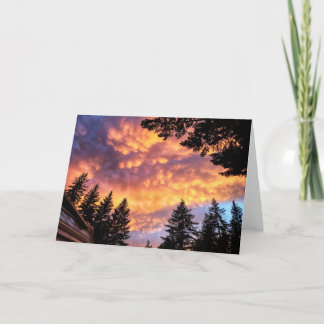 Carte pliée 7 pouces x 5 pouces || Coucher de sole