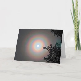 Carte pliée 7 pouces x 5 pouces || Halo de la lune