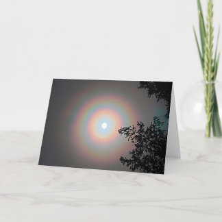 Carte pliée 7 pouces x 5 pouces || Halo de la lune