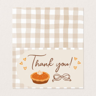 Carte pliée à tarte Merci
