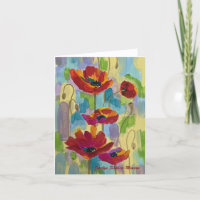 Carte pliée Abstraite Poppy