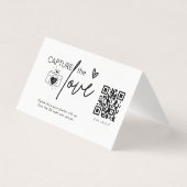 Carte pliée avec QR code pour capturer l'amour ave (Front)